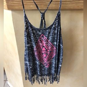 Billabong Boho Tank Top with Fringe